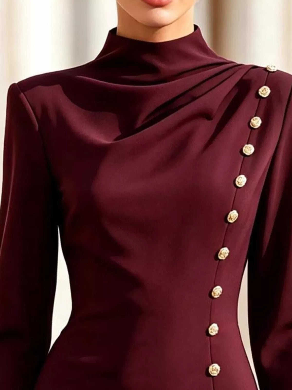 Lavinia | Abito Elegante con Bottoni