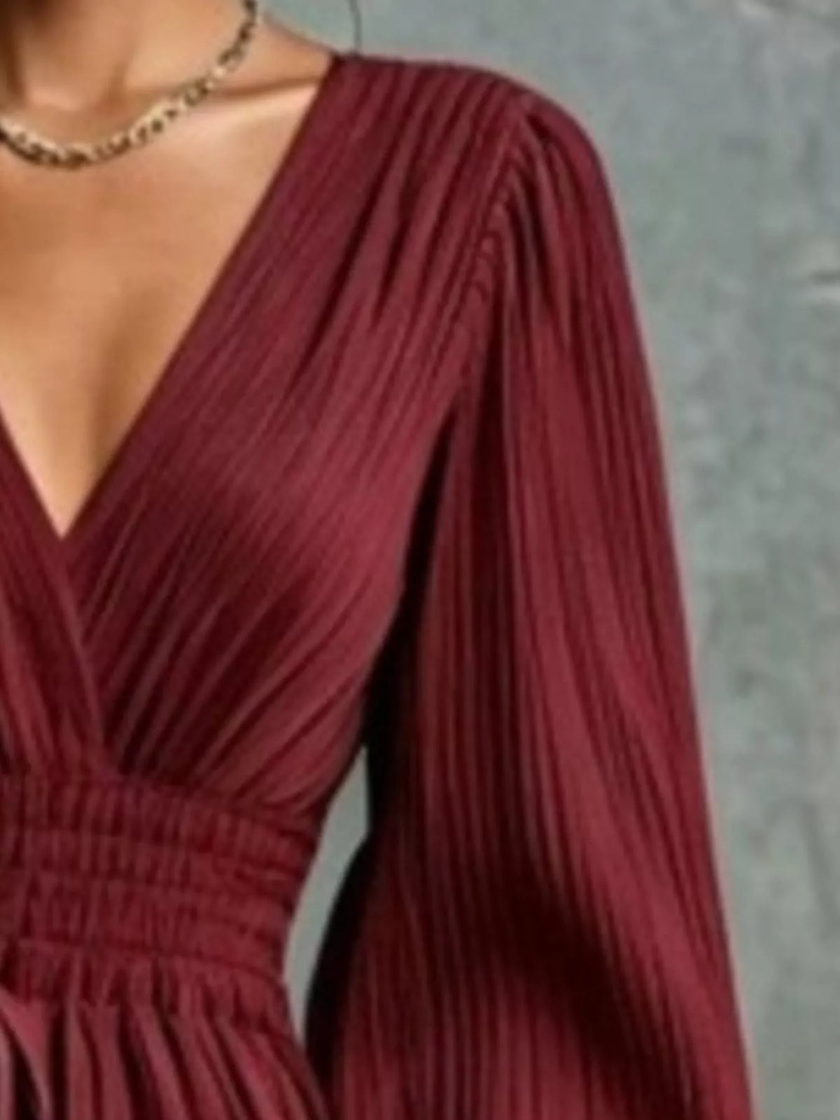 Clelia | Abito Maxi Plissé con Laccio in Vita