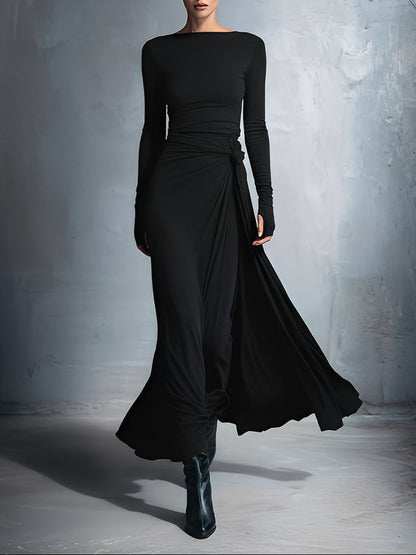Naomie | Maxi-abito con Nodo in Seta