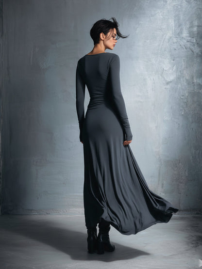 Naomie | Maxi-abito con Nodo in Seta