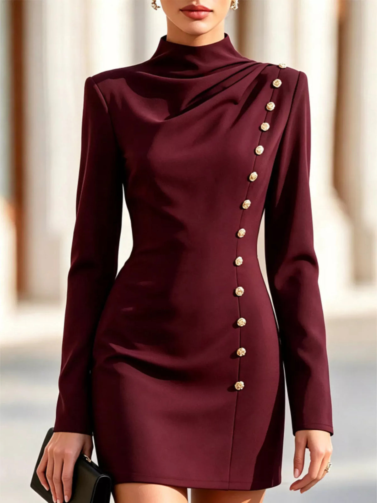 Lavinia | Abito Elegante con Bottoni
