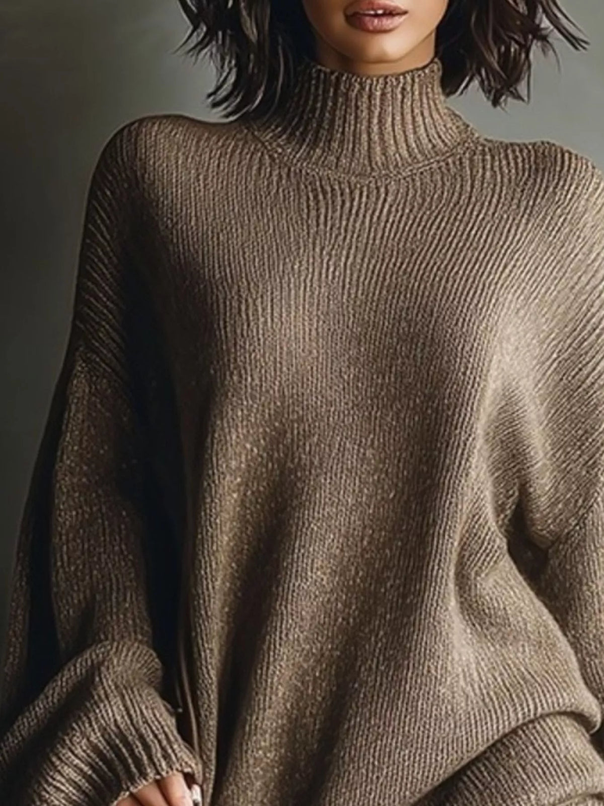 Delfina | Abito Maglione Oversize Collo Alto