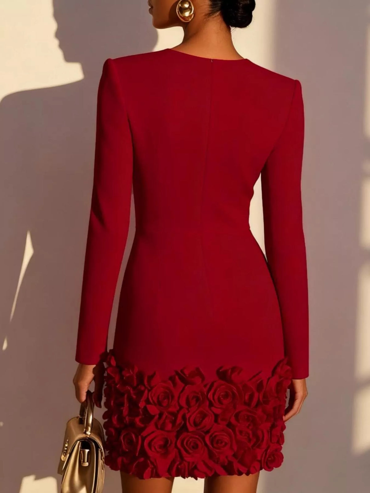 Cosima | Mini Abito con Rose Applicate