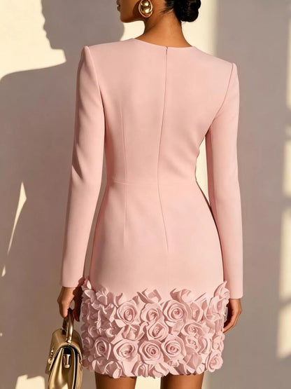 Cosima | Mini Abito con Rose Applicate