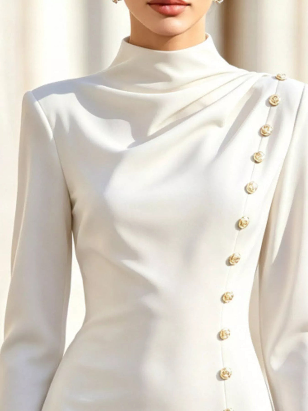 Lavinia | Abito Elegante con Bottoni