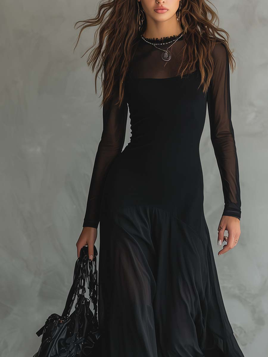 Francesca | Abito Lungo Ampio in Tulle