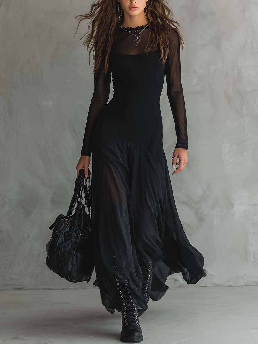 Francesca | Abito Lungo Ampio in Tulle