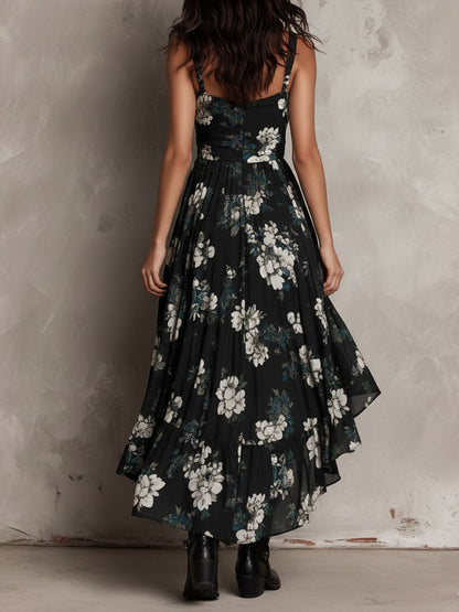 Novella | Vestito Floreale Senza Spalline