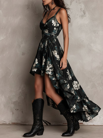 Novella | Vestito Floreale Senza Spalline