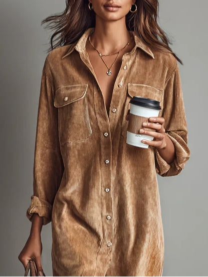 Estelle | Abito Midi in Corduroy