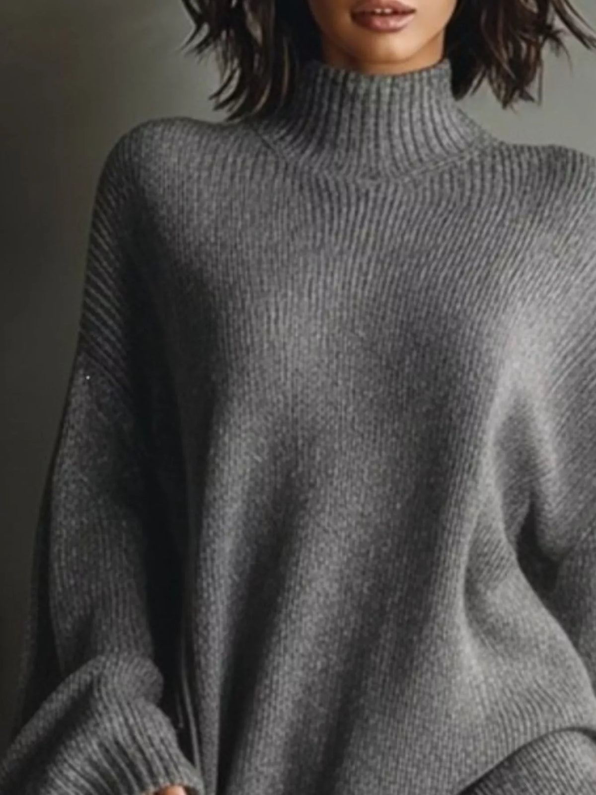 Delfina | Abito Maglione Oversize Collo Alto
