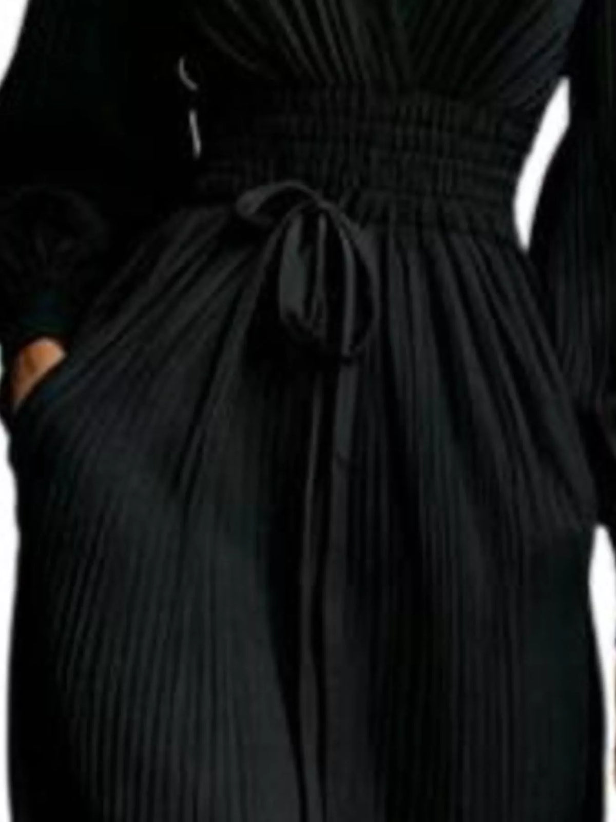 Clelia | Abito Maxi Plissé con Laccio in Vita