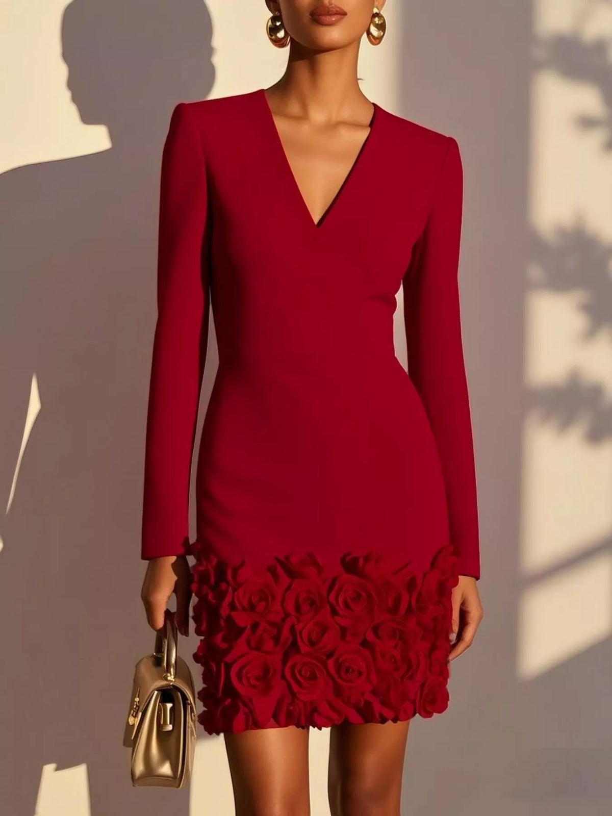 Cosima | Mini Abito con Rose Applicate