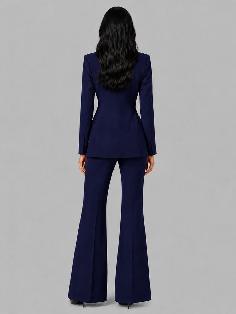 Faustina | Completo Due Pezzi con Blazer a Listino e Pantaloni a Zampa