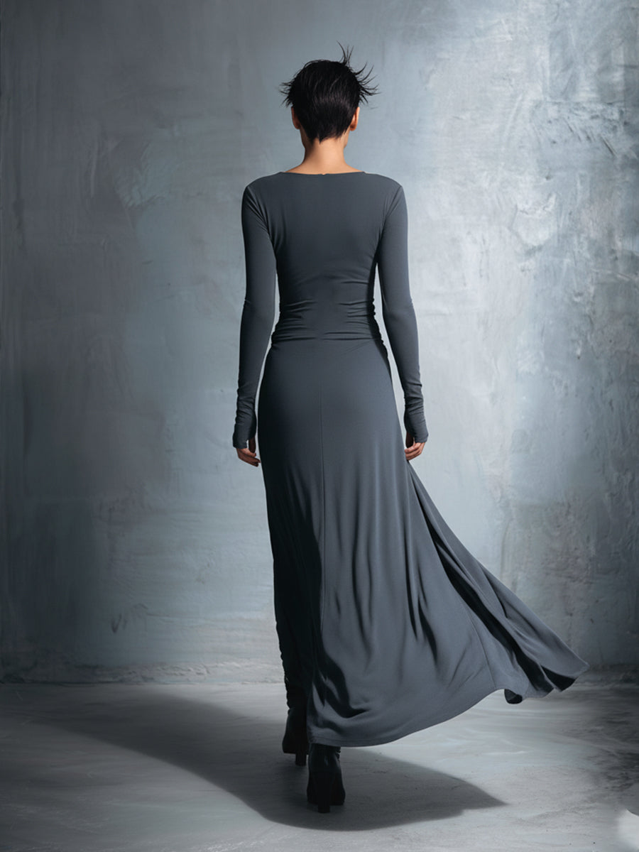 Naomie | Maxi-abito con Nodo in Seta