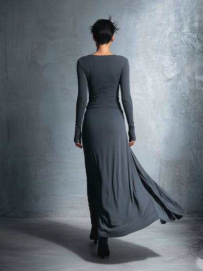 Naomie | Maxi-abito con Nodo in Seta