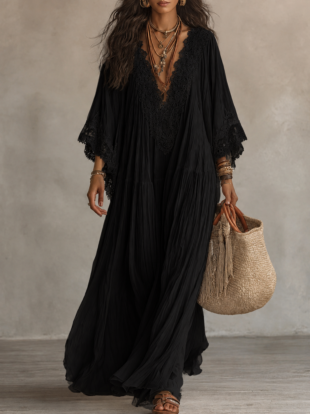 Mabel | Abito lungo in georgette