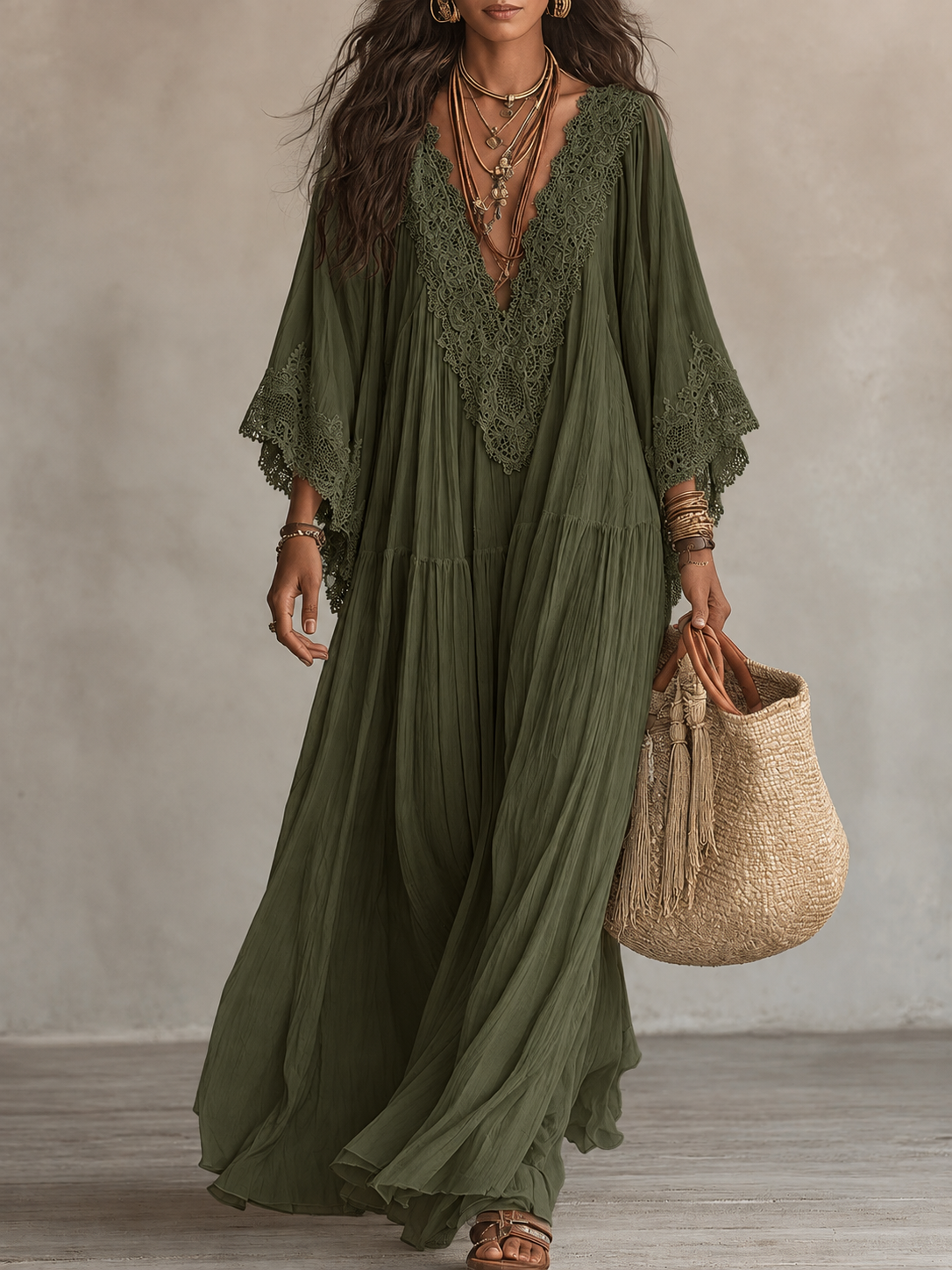 Mabel | Abito lungo in georgette